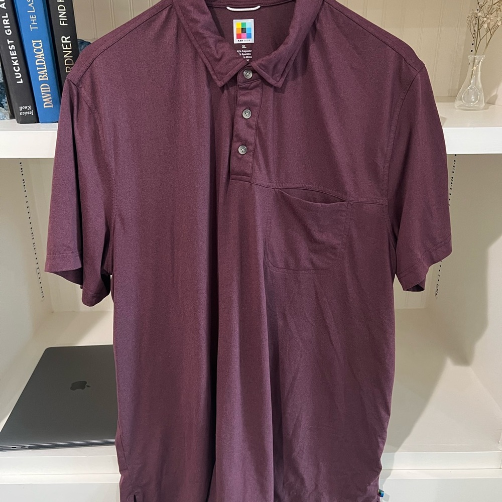 UB Tech Men’s T-Shirt Polo Maroon XL